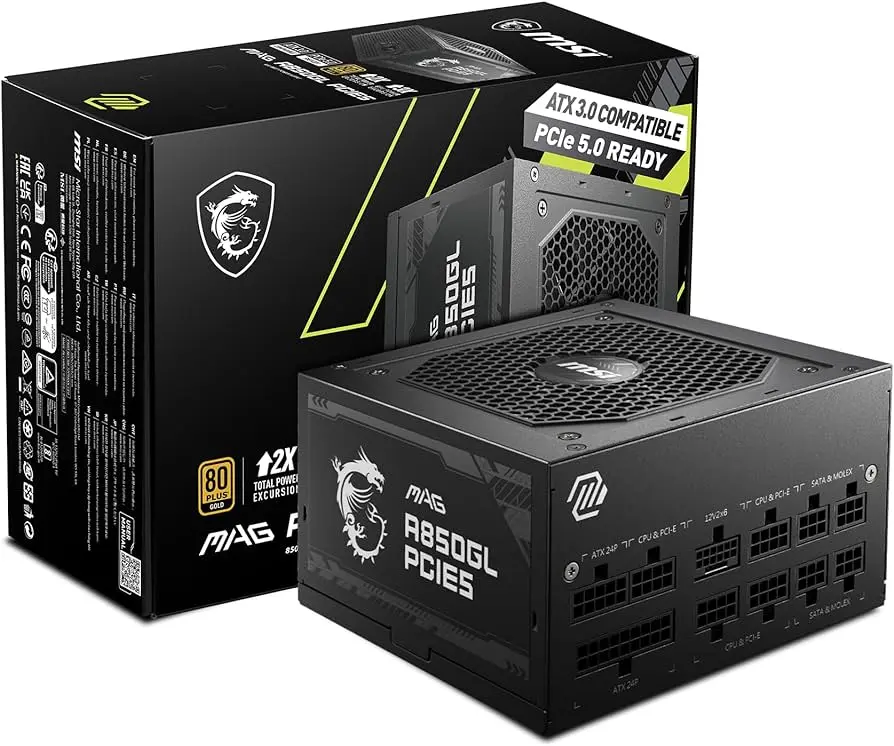 PSU MSI MAG A850GL 80+ GOLD FULL MODULAR PCIE-5 BLACK